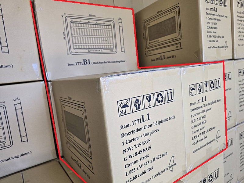 mpk carton sizes 1771B1 1771L1 ram ddr packaging  plastic box
